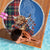 Scottish Tartan Beach Blanket Highland Cow Playing Bagpipes