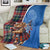 Scottish Tartan Blanket Highland Cow Playing Bagpipes