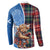 Scottish Tartan Button Sweatshirt Highland Cow Playing Bagpipes