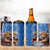 Scottish Tartan 4 in 1 Can Cooler Tumbler Highland Cow Playing Bagpipes
