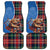 Scottish Tartan Car Mats Highland Cow Playing Bagpipes