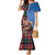 Scottish Tartan Family Matching Mermaid Dress and Hawaiian Shirt Highland Cow Playing Bagpipes