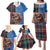Scottish Tartan Family Matching Puletasi and Hawaiian Shirt Highland Cow Playing Bagpipes