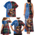Scottish Tartan Family Matching Tank Maxi Dress and Hawaiian Shirt Highland Cow Playing Bagpipes