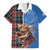 Scottish Tartan Family Matching Tank Maxi Dress and Hawaiian Shirt Highland Cow Playing Bagpipes