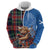 Scottish Tartan Hoodie Highland Cow Playing Bagpipes