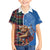 Scottish Tartan Kid Hawaiian Shirt Highland Cow Playing Bagpipes