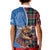 Scottish Tartan Kid Polo Shirt Highland Cow Playing Bagpipes