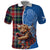 Scottish Tartan Polo Shirt Highland Cow Playing Bagpipes