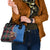Scottish Tartan Shoulder Handbag Highland Cow Playing Bagpipes