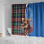 Scottish Tartan Shower Curtain Highland Cow Playing Bagpipes