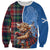 Scottish Tartan Sweatshirt Highland Cow Playing Bagpipes