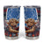 Scottish Tartan Tumbler Cup Highland Cow Playing Bagpipes