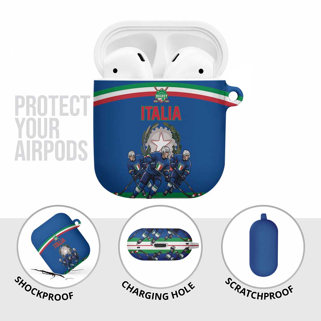 Italy Hockey AirPods Case Italia Hockey Pride Vintage Blue