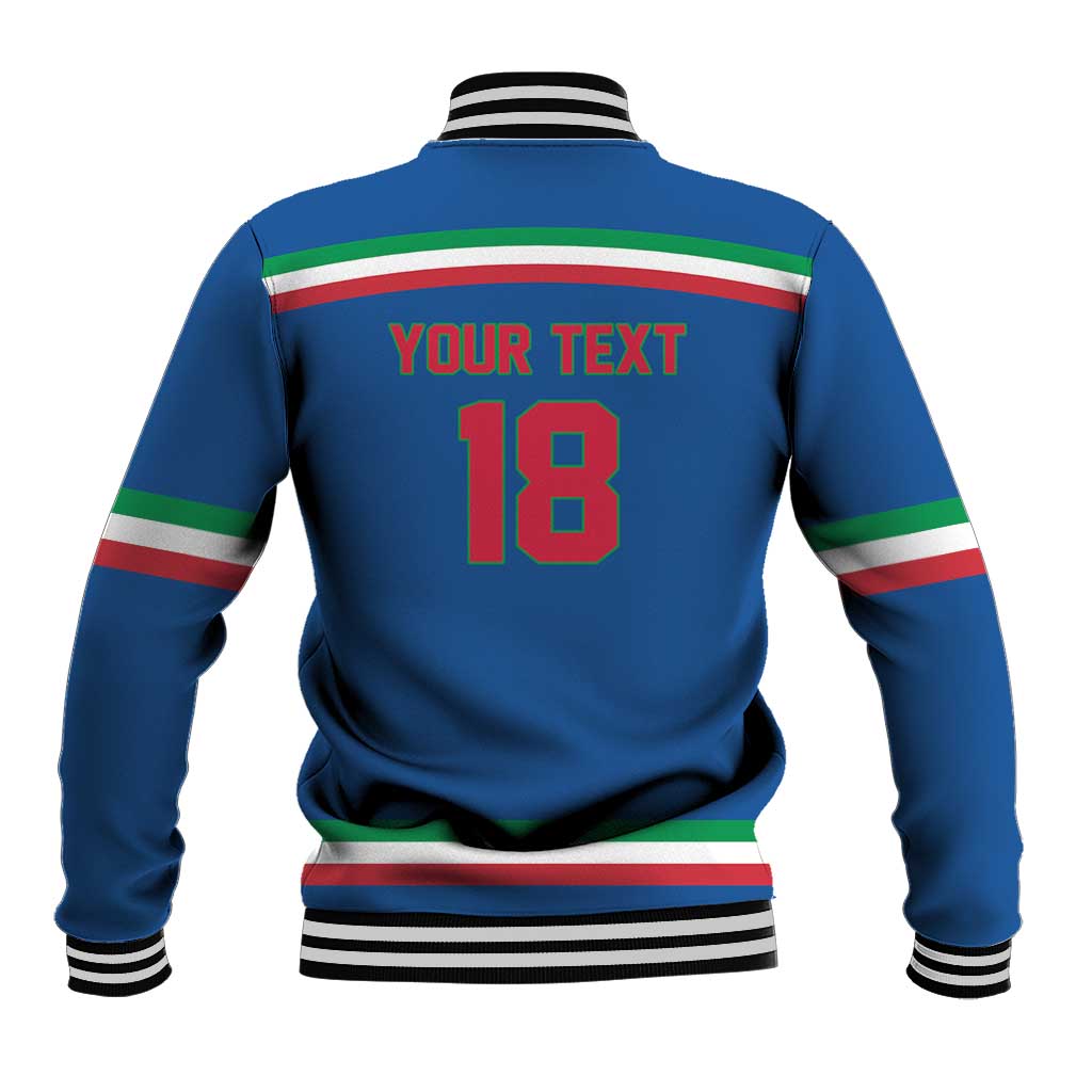 Italy Hockey Custom Baseball Jacket Italia Hockey Pride Vintage Blue