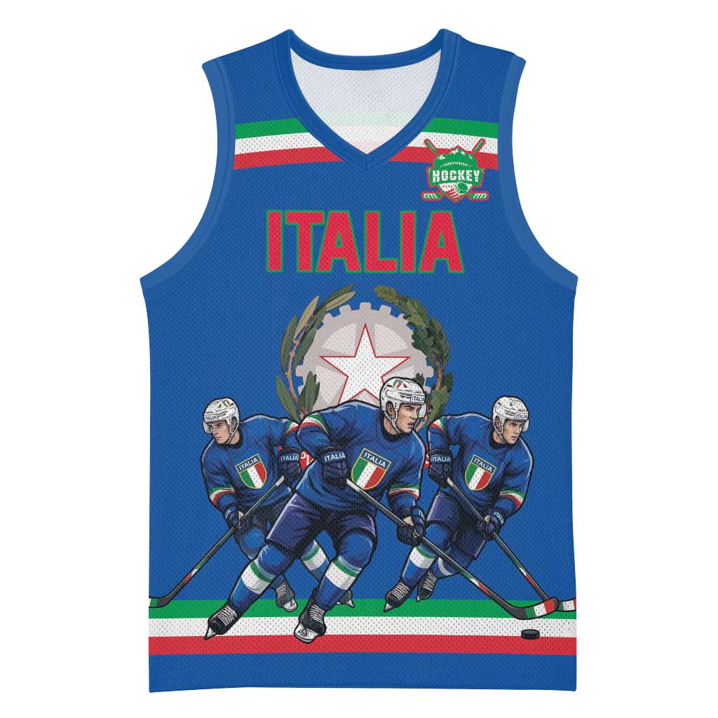Italy Hockey Custom Basketball Jersey Italia Hockey Pride Vintage Blue