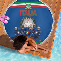 Italy Hockey Beach Blanket Italia Hockey Pride Vintage Blue