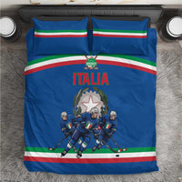 Italy Hockey Bedding Set Italia Hockey Pride Vintage Blue