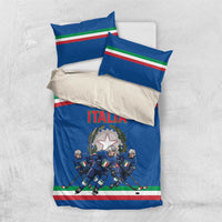 Italy Hockey Bedding Set Italia Hockey Pride Vintage Blue