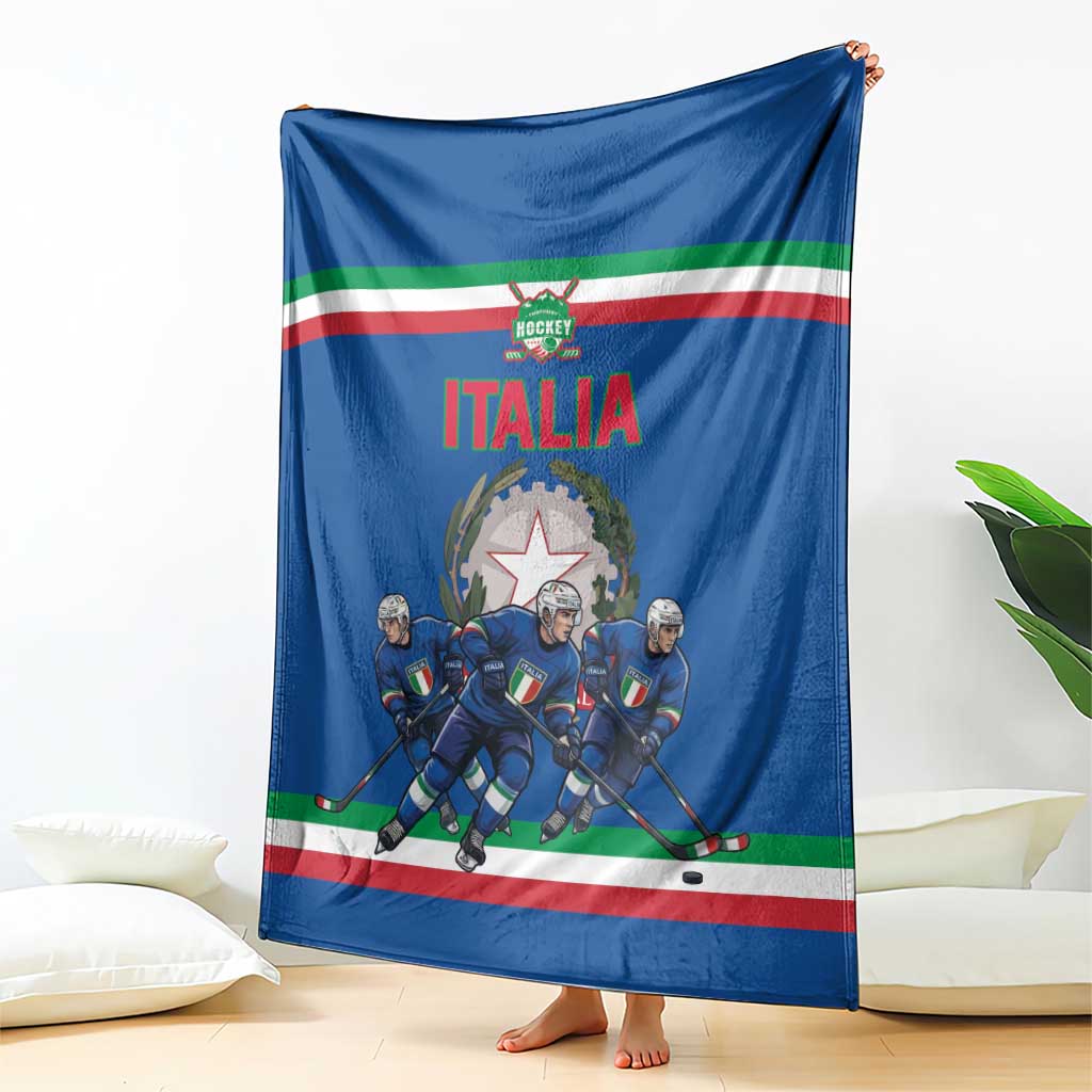 Italy Hockey Blanket Italia Hockey Pride Vintage Blue