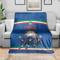 Italy Hockey Blanket Italia Hockey Pride Vintage Blue