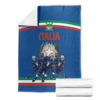 Italy Hockey Blanket Italia Hockey Pride Vintage Blue
