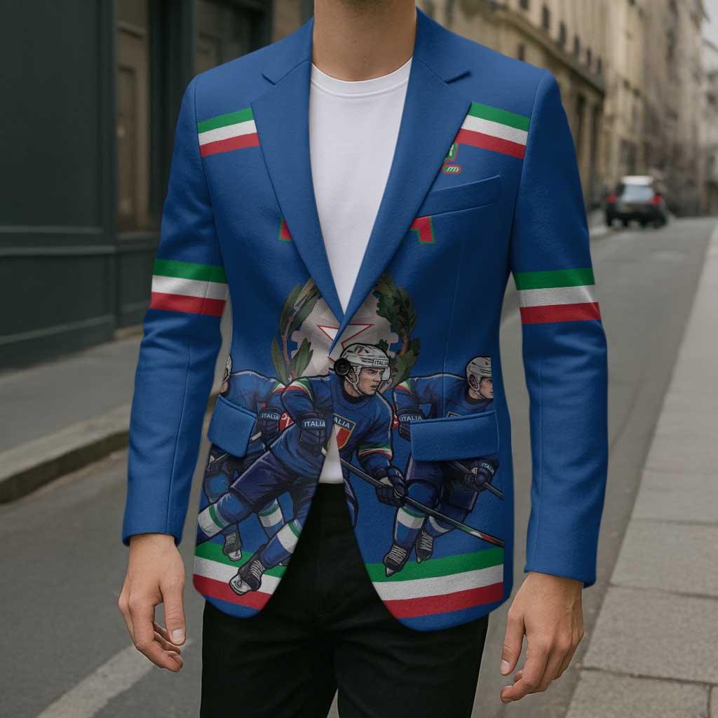 Italy Hockey Custom Blazer Italia Hockey Pride Vintage Blue