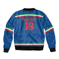 Italy Hockey Custom Bomber Jacket Italia Hockey Pride Vintage Blue
