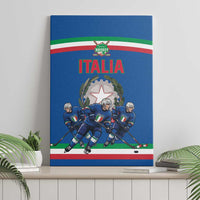 Italy Hockey Canvas Wall Art Italia Hockey Pride Vintage Blue