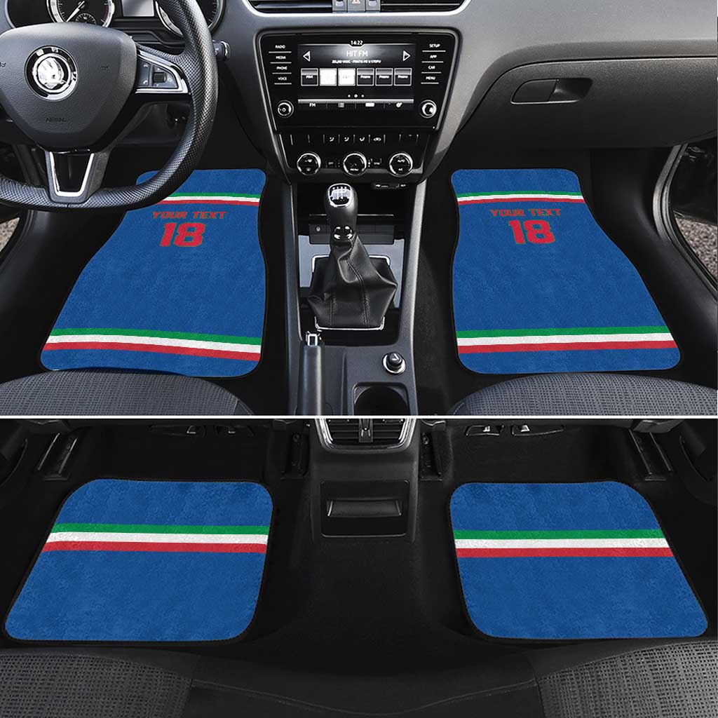 Italy Hockey Custom Car Mats Italia Hockey Pride Vintage Blue