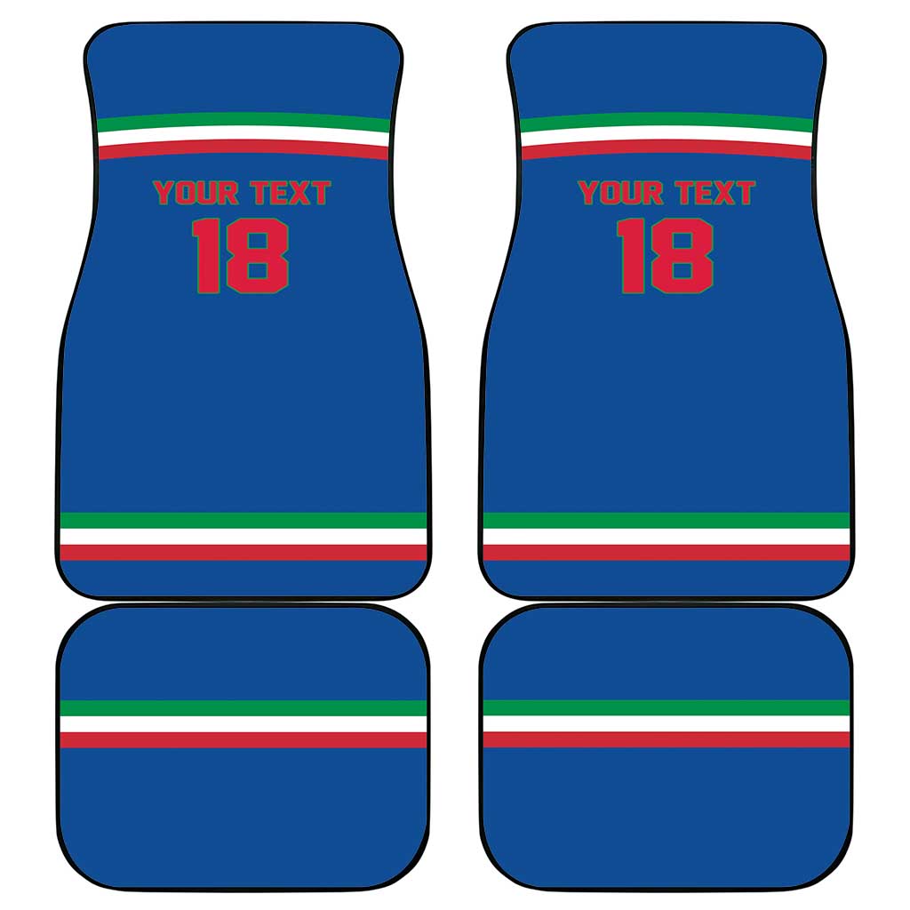 Italy Hockey Custom Car Mats Italia Hockey Pride Vintage Blue