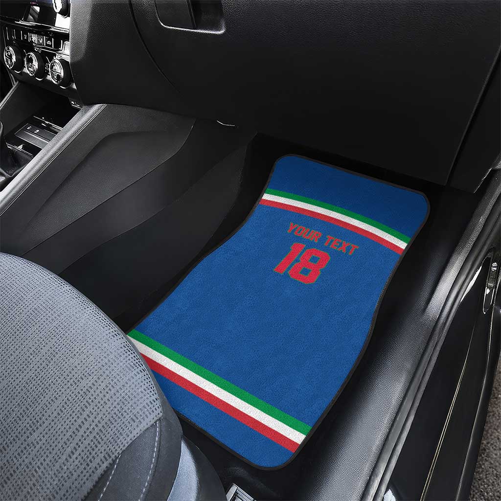 Italy Hockey Custom Car Mats Italia Hockey Pride Vintage Blue