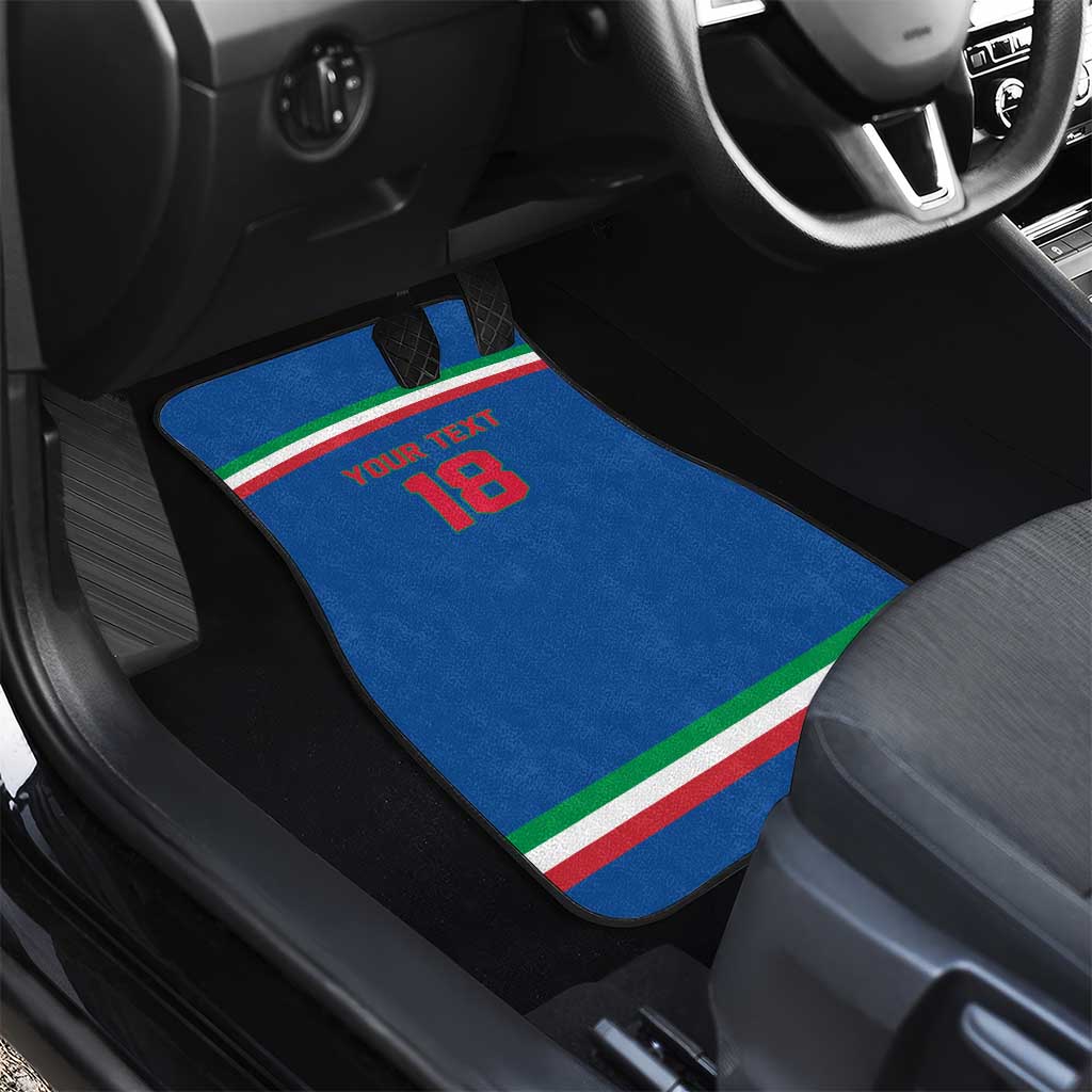 Italy Hockey Custom Car Mats Italia Hockey Pride Vintage Blue