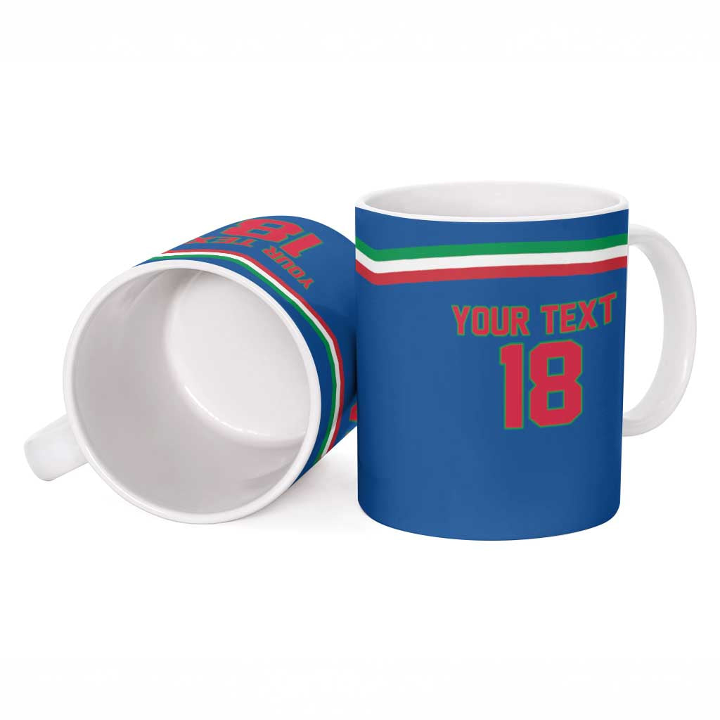 Italy Hockey Custom Ceramic Mug Italia Hockey Pride Vintage Blue