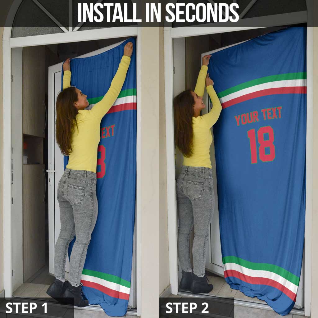 Italy Hockey Custom Door Cover Italia Hockey Pride Vintage Blue