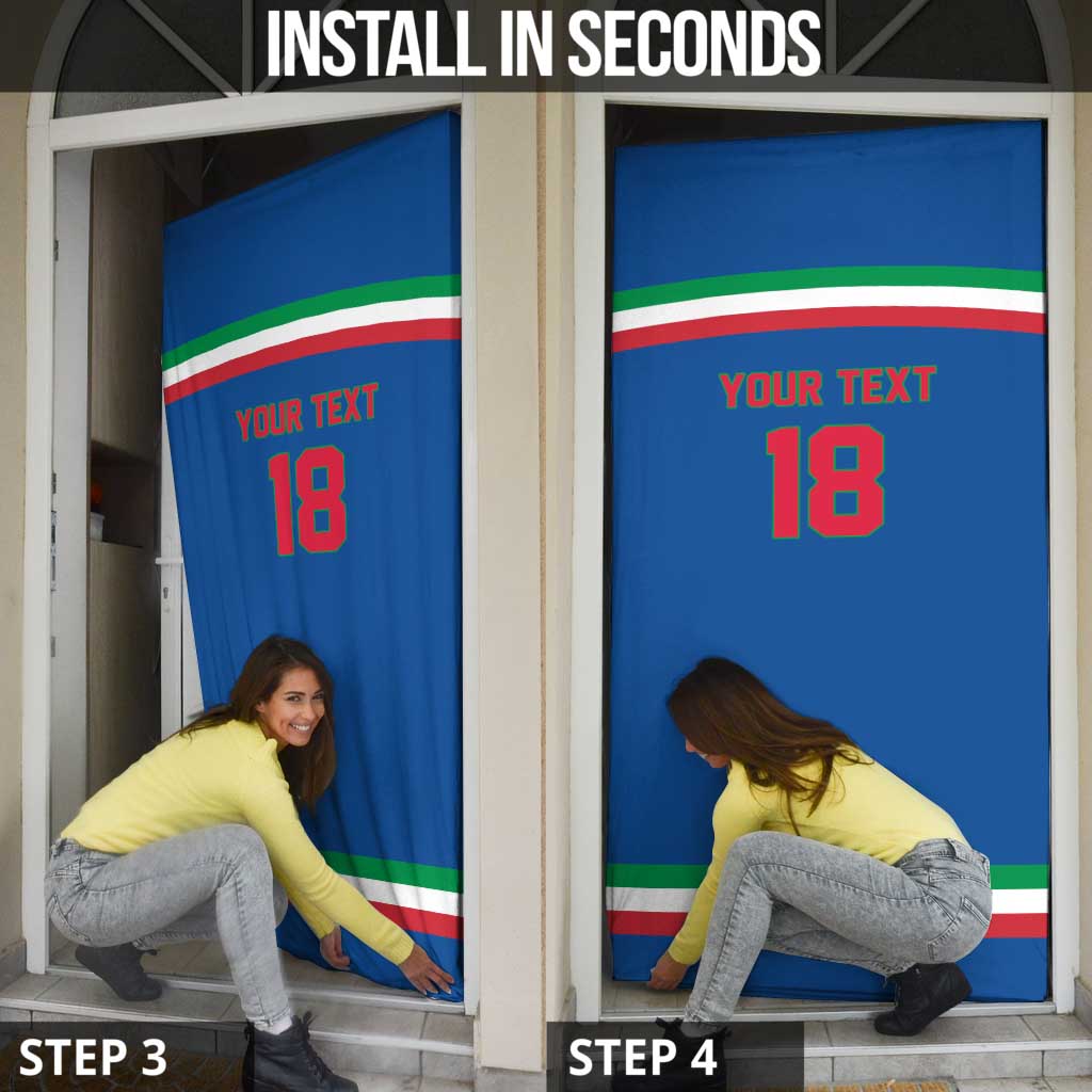 Italy Hockey Custom Door Cover Italia Hockey Pride Vintage Blue