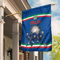 Italy Hockey Garden Flag Italia Hockey Pride Vintage Blue