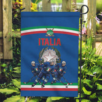 Italy Hockey Garden Flag Italia Hockey Pride Vintage Blue