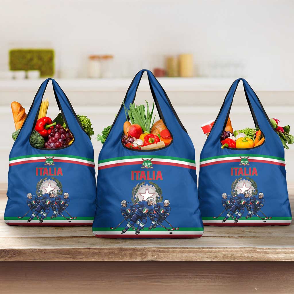 Italy Hockey Grocery Bag Italia Hockey Pride Vintage Blue