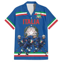 Italy Hockey Custom Hawaiian Shirt Italia Hockey Pride Vintage Blue
