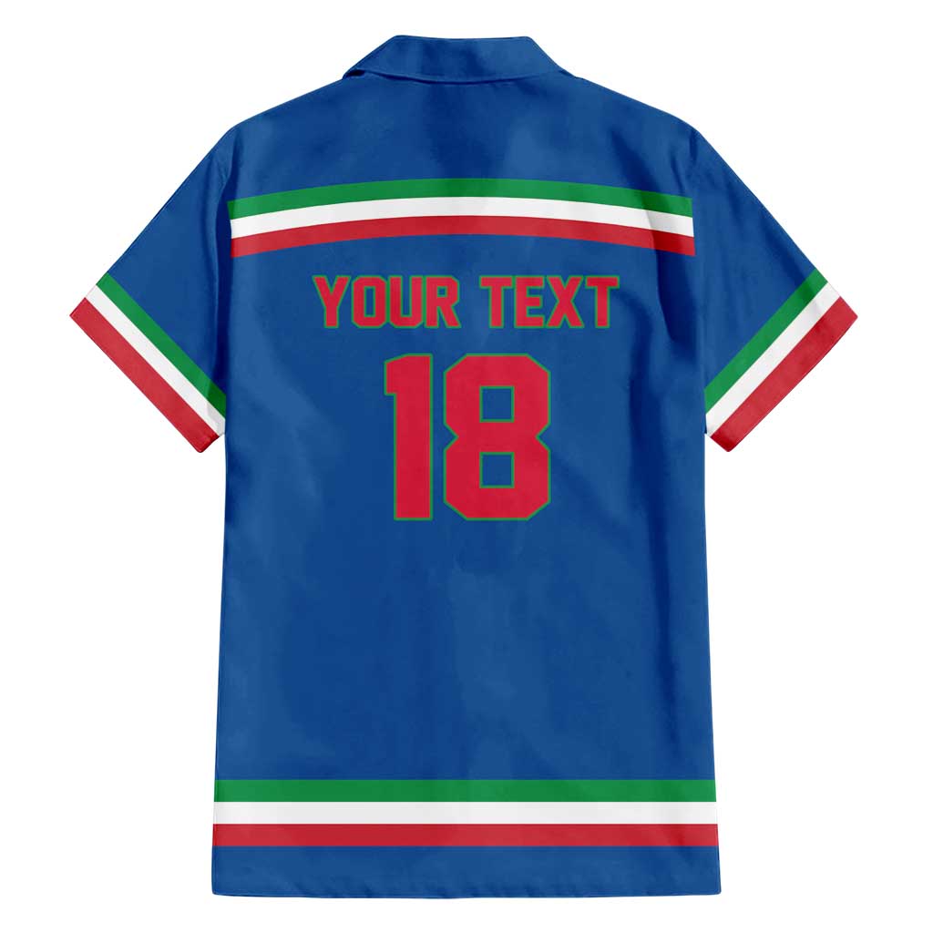 Italy Hockey Custom Hawaiian Shirt Italia Hockey Pride Vintage Blue