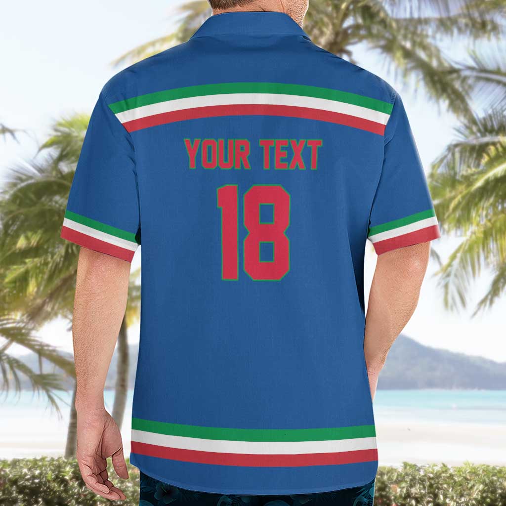 Italy Hockey Custom Hawaiian Shirt Italia Hockey Pride Vintage Blue