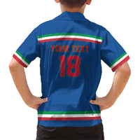 Italy Hockey Custom Hawaiian Shirt Italia Hockey Pride Vintage Blue