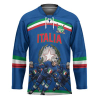 Italy Hockey Custom Hockey Jersey Italia Hockey Pride Vintage Blue