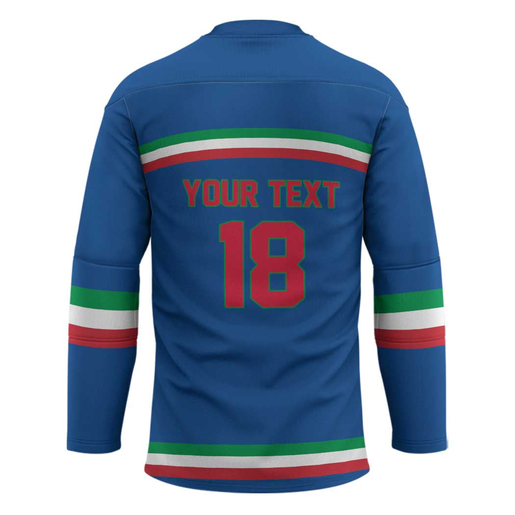 Italy Hockey Custom Hockey Jersey Italia Hockey Pride Vintage Blue