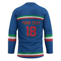 Italy Hockey Custom Hockey Jersey Italia Hockey Pride Vintage Blue