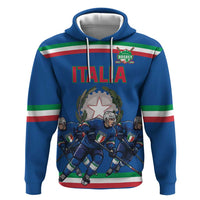 Italy Hockey Custom Hoodie Italia Hockey Pride Vintage Blue