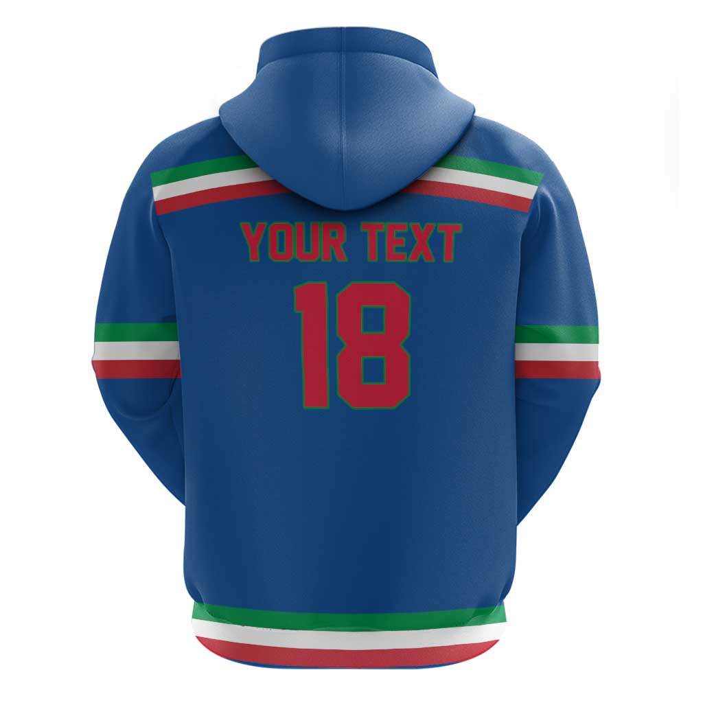 Italy Hockey Custom Hoodie Italia Hockey Pride Vintage Blue