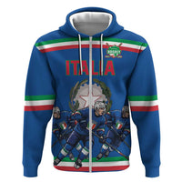 Italy Hockey Custom Hoodie Italia Hockey Pride Vintage Blue