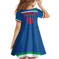 Italy Hockey Custom Kid Short Sleeve Dress Italia Hockey Pride Vintage Blue